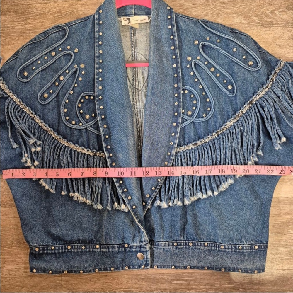 Fringe Denim Jacket - image 4